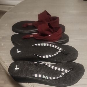 New Sanuk Flip Flop Sandal Lot Size 10